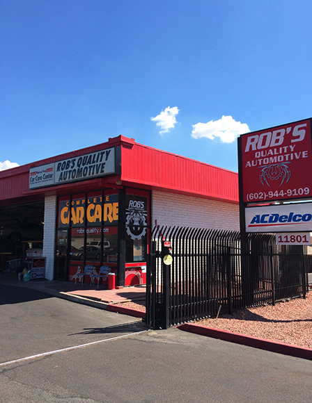 Rob's Quality Automotive storefront in Phoenix, Arizona